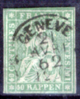 Svizzera-020 - 1854 - Y&T: N. 30 (o) - Privo Di Difetti Occulti. - Used Stamps