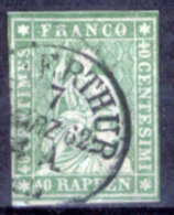 Svizzera-021 - 1854 - Y&T: N. 30 (o) - Privo Di Difetti Occulti. - Used Stamps