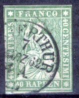 Svizzera-021 - 1854 - Y&T: N. 30 (o) - Privo Di Difetti Occulti. - Gebraucht