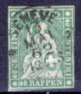 Svizzera-023 - 1854 - Y&T: N. 30 (o) - Privo Di Difetti Occulti. - Used Stamps