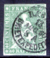 Svizzera-024 - 1854 - Y&T: N. 30 (o) - Privo Di Difetti Occulti. - Used Stamps