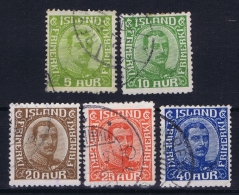 Iceland: 1921 Mi Nr 99 - 103 Used - Gebraucht