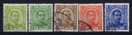 Iceland: 1921 Mi Nr 99 - 103 Used - Gebraucht