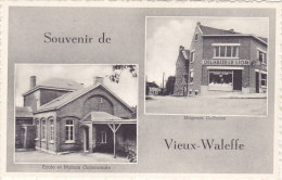 Souvenir De Vieux-Waleffe (Magasin Delhaize, Ecole Et Maison Communale) - Villers-le-Bouillet