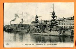 Delcampe - XBD-26  Arsenal De Cherbourg.  Cuirassés De Réserve. Circulé Sous Env. En 1914 - Cherbourg