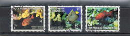 POLYNESIE Fse : Poissons : Rouget à Oeillères, Napoléon (Cheilinus Undulatus) , Ange Empereur  - Faune Marine * - Used Stamps