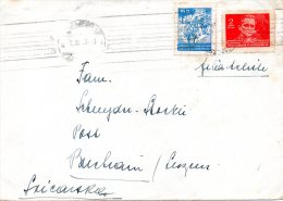 YOUGOSLAVIE. N°425 & 432 De 1945 Sur Enveloppe De 1947 à Destination De La Suisse. Tito/Partisans. - Cartas & Documentos