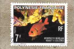 POLYNESIE Fse : Poissons : Rouget à Oeillères - Faune Marine - Used Stamps
