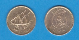 KUWAIT   5 FILS  1.997  Niquel-Laton   KM#10    SC/UNC      T-DL-11.077 - Kuwait