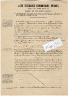 Delcampe - VP1516 - SAINTE - MENEHOULD  - Acte Entre  R. BEAUDELAIRE & B. MICHELLE  Echange De Terres à LA NEUVILLE - AU - PONT - Manuscrits