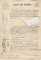 Delcampe - VP1517 SAINTE - MENEHOULD Acte Entre H.  AUMIGNON à Chalons & R. BEAUDELAIRE  Vente  De Terres à LA NEUVILLE - AU - PONT - Manuscrits