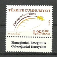 Turkey; 2015 Preventing Bread Waste - Unused Stamps