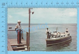 CPSM, Barbados ( West Indies, Harbour Police Lauch At Jetty - St. Michael ) POSTCARD 2 SCANS - Barbados