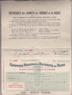 CARNET DE CHEQUES COMPTOIR NATIONAL D'ESCOMPTE DE PARIS 1946 - Schecks  Und Reiseschecks