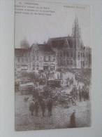 Delcampe - Engelsche Troepen Op De Markt / Anno 1914 -18 British Troops On The Grand Place ( Repro / Zie Foto Voor Details ) !! - Poperinge