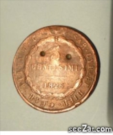 5 Centisimi 1826,particularité Pionçonnage - Piemonte-Sardegna, Savoia Italiana