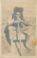 1926 AFRICA, Derviche Bicharinne, Barefoot Man, Vintage Old Postcard - Afrique