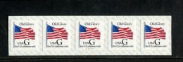 USA POSTFRIS MINT NEVER HINGED POSTFRISCH EINWANDFREI SCOTT 2886B PCN STRIP OF 5 PLATE V11111 OLD GLORY - Other & Unclassified