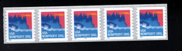 310991711 2002 (XX) POSTFRIS MINT NEVER HINGED SCOTT 3693 PCN STRIP OF 5 PLATE B111 - Rollenmarken (Plattennummern)