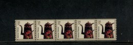 USA POSTFRIS MINT NEVER HINGED POSTFRISCH EINWANDFREI SCOTT 3612 PCN STRIP OF 5 PLATE S1111111 TOLEWARE COFFEEPOT - Autres & Non Classés