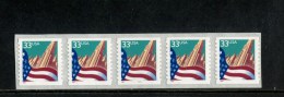 USA POSTFRIS MINT NEVER HINGED POSTFRISCH EINWANDFREI SCOTT 3282 PCN STRIP OF 5 PLATE 1111  FLAG AND CITY - Autres & Non Classés