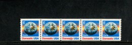 310994713 USA POSTFRIS MINT NEVER HINGED POSTFRISCH EINWANDFREI SCOTT 2279 PCN STRIP OP 5 PLATE 1222 EARTH - Sonstige & Ohne Zuordnung