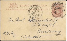 INDIA ENTERO POSTAL 1909 - 1902-11 King Edward VII