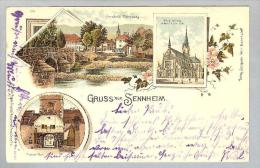Delcampe - France 68 Elsass Sennheim Cernay Ca. 1914 Litho Rosenblatt - Cernay