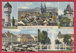 169237 / WR. Wiener Neustadt - Wasserturm Reckturm Mit Stadtmauer PANORAMA  1967 FLAMME Austria Österreich Autriche - Wiener Neustadt