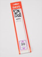 DAVO NERO STROKEN MOUNTS N26 (215 X 30) 25 STK/PCS - Enveloppes Transparentes