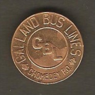 CANADA    QUEBEC---CHOMEDY BUS TOKEN---GALLAND BUS LINES (T-48) - Gewerbliche