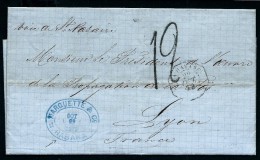 CUBA- LETTRE( Avec Texte)  DE LA HAVANE POUR LYON EN  1872   VOIE DE ST NAZAIRE  A VOIR LOT P3865 - Voorfilatelie