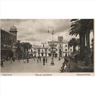 HLVTP7222-LFT5297.Tarjeta Postal DE HUELVA.Edificios,plantas,faroral Y Personas En La PLAZA DE JOSE ANTONIO..Huelva - Huelva