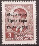 1941 X  5  MONTENEGRO CRNA GORA ITALIA OCCUPAZIONE  OVERPRINT  NEVER HINGED - Montenegro