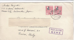 A3243 - GIAPPONE - JAPAN  2 Valori  VG Urawa City Saitama-Torino  19/12/1964 - Covers & Documents