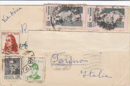 A3261 - BRASILE 5 Valori  VG Ivaipora-Torino  29/12/1969 - Storia Postale