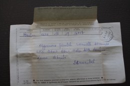 TELEGRAMME DE TOULON POUR Mme BATTESTINI à VICO CORSE CORSICA 1964 DCD Marcophilire Télégraphique - Télégraphes Et Téléphones