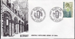 FRANCE 1979    FDC      Abbayes Normandes    Bernay St Pierre Sur Dives 16.06.1979 - Abbayes & Monastères