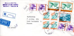 YOUGOSLAVIE. N°2263 De 1989 Sur Enveloppe Ayant Circulé. Hirondelle. - Swallows