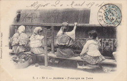 Algérie - Scènes Et Types -  Travail Tissage Tapis - Métiers Enfants - Editeur Madon 1904 - Cachet Mustapha Alger 1904 - Szenen