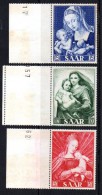 1954 SARRE (SAAR) - ANNO MARIANO - MADONNA CON BAMBINO NUOVI ** MNH - Unused Stamps