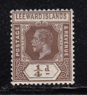 Leeward Islands MNH Scott #61a 1/4p George V, Die I Shifted Impression - Value Tablet, Country Name - Leeward  Islands