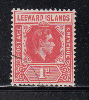 Leeward Islands Used Scott #105 SG #99a 1p George VI "DI´ Flaw Crown Partially Covers - Leeward  Islands