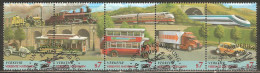 UN / Vienna 1997 Mi# 231-235 Used - Strip Of 5 - Ground Transportation - Used Stamps