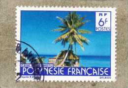 POLYNESIE Fse : Paysages :de Polynésie : Case De Tuamotu - Signature "Delrieu" - Used Stamps