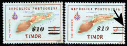 !										■■■■■ds■■ Timor 1960 AF#306* Map Surcharged Set ERROR (x9617) - Timor