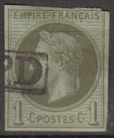 #81# COLONIES GENERALES N° 7 Oblitéré PD Dans Un Rectangle (Réunion) - Napoléon III