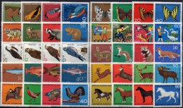 10 Topics Set Jugend BRD ** 34€ Schmetterlinge Vögel Federwild Fische Fuchs Pony Schwäne Greifvogel Enten Lot Of Germany - Sonstige & Ohne Zuordnung