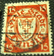 Danzig 1924 Coat Of Arms 15pf - Used - Gebraucht