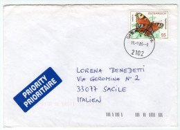 AUSTRIA - LETTER TO ITALY / THEMATIC STAMP-BUTTERFLY - Lettres & Documents